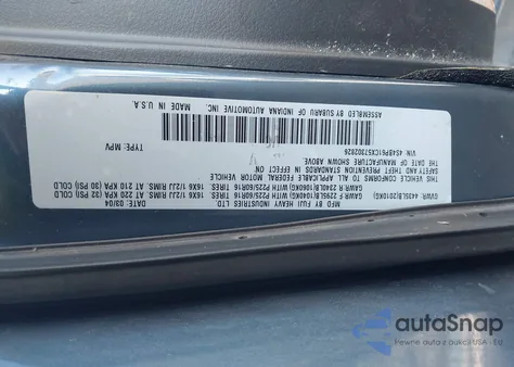 2005 Subaru Outback 2.5I from USA, damaged, VIN 4S4BP61CX57302826